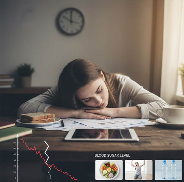 Person checking glucose levels